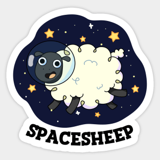 Space Sheep Cute Astronaut Space Sheep Puns Sticker